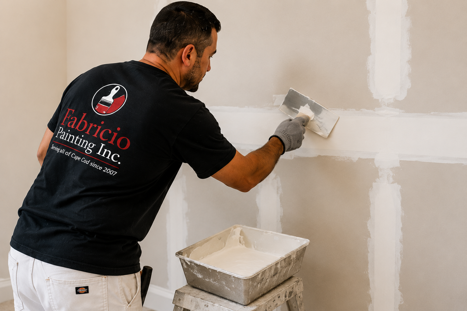 Drywall and ceiling repair by Fabricio Painting on Cape Cod