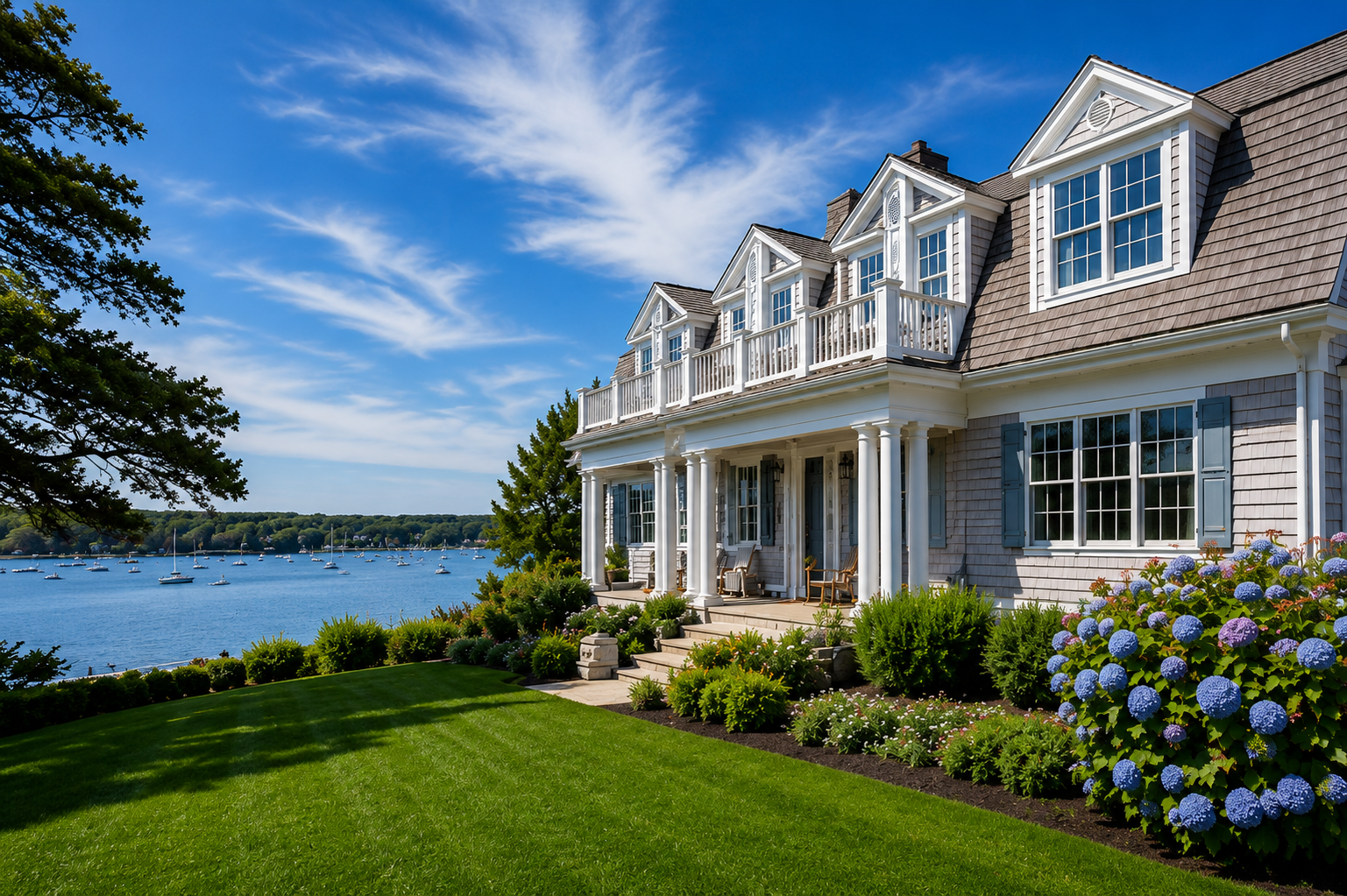 Waterfront Cape Cod home professionally painted by Fabricio Painting