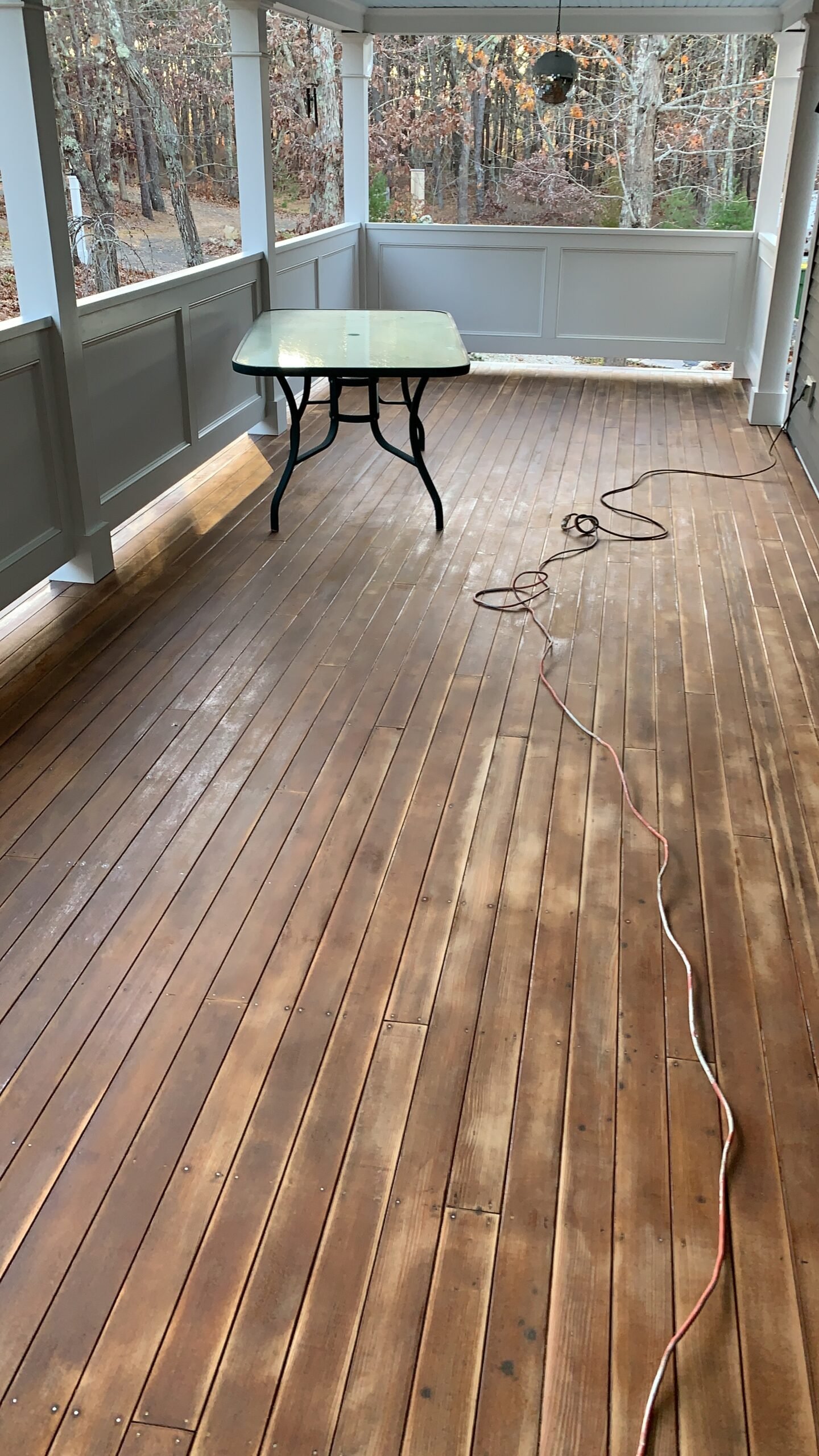 Deck staining and wood restoration by Fabricio Painting on Cape Cod