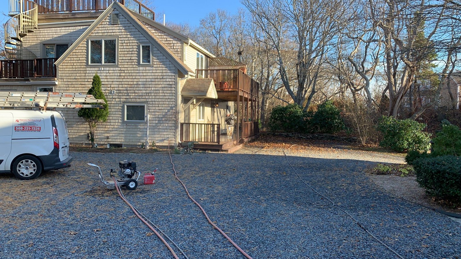 Driveway washing by Fabricio Painting in South Dennis, MA
