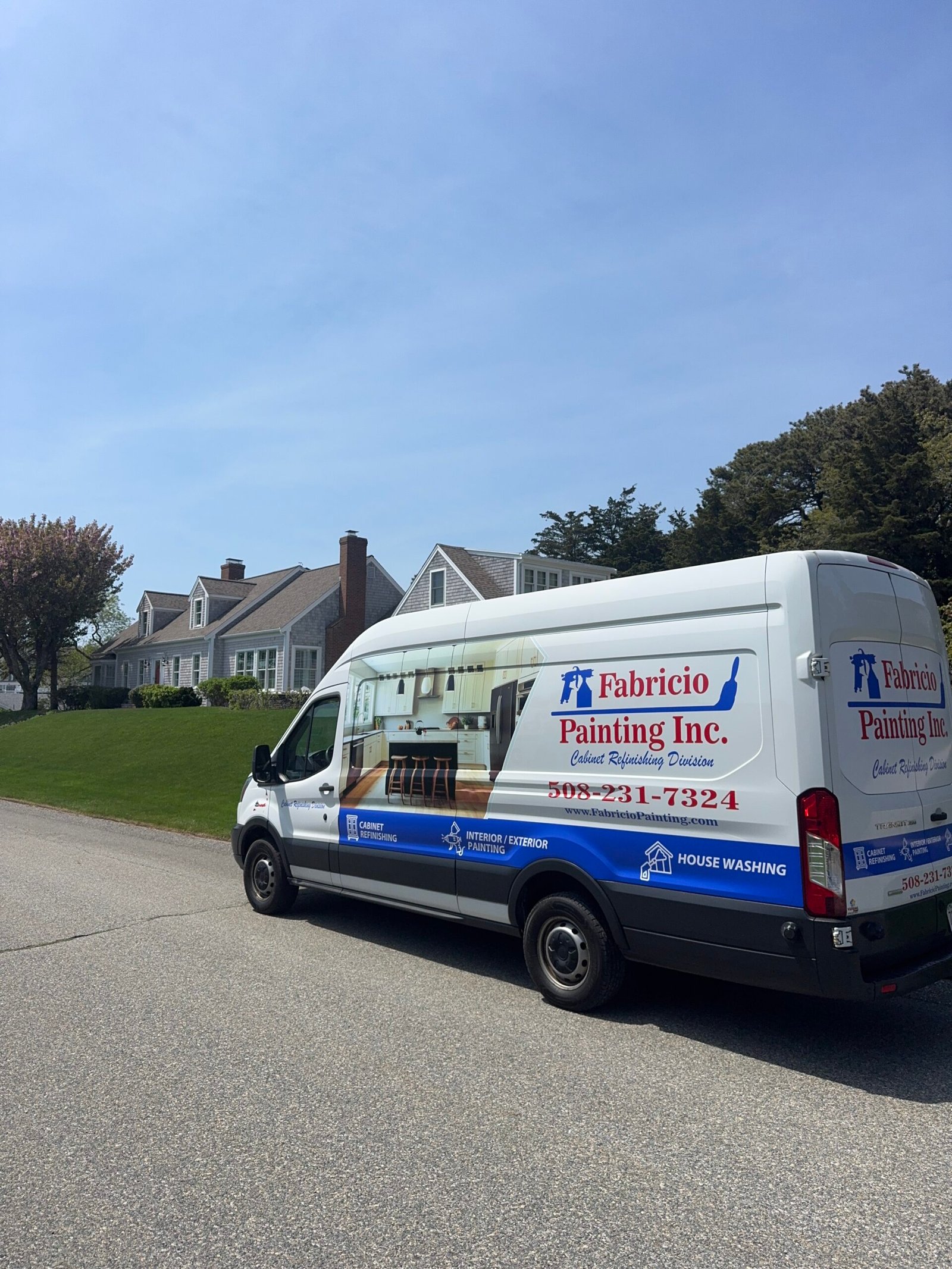 Fabricio Painting service van on Cape Cod